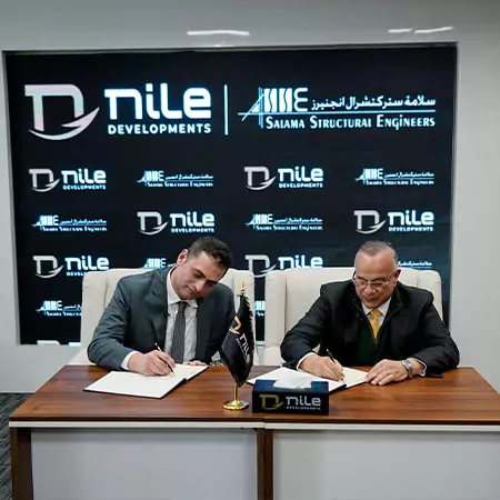 Nile Real Estate signs a contract with the global office of Asaad Salama as a consultant for the Nile Business City